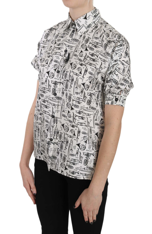 Dolce & Gabbana 100% Silk blouse in white