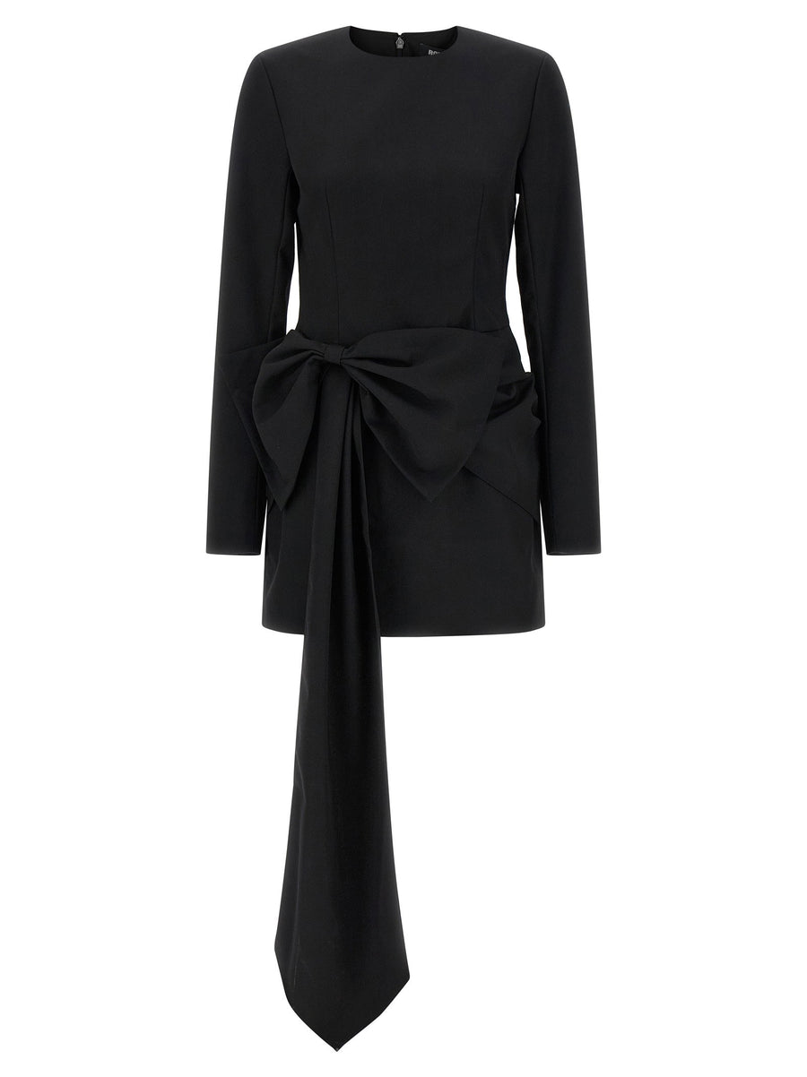 Rotate Birger Christensen Maxi Bow Dress — Black