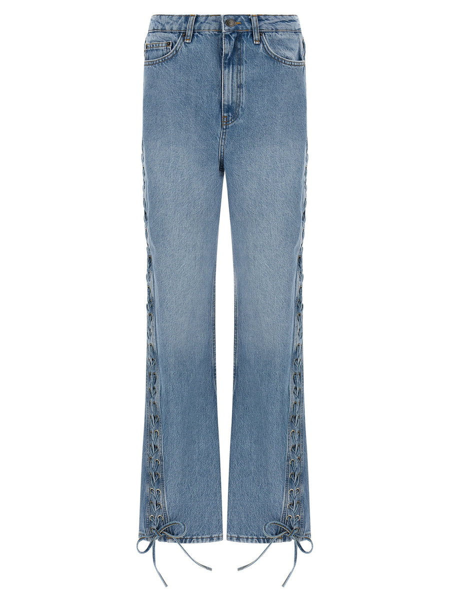 Rotate Birger Christensen Twisted Lacing Jeans