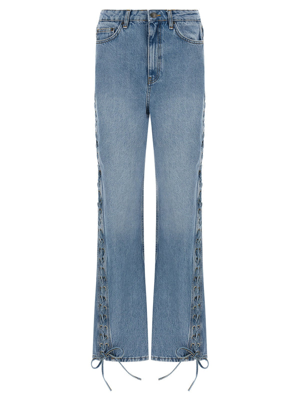 Rotate Birger Christensen Twisted Lacing Jeans