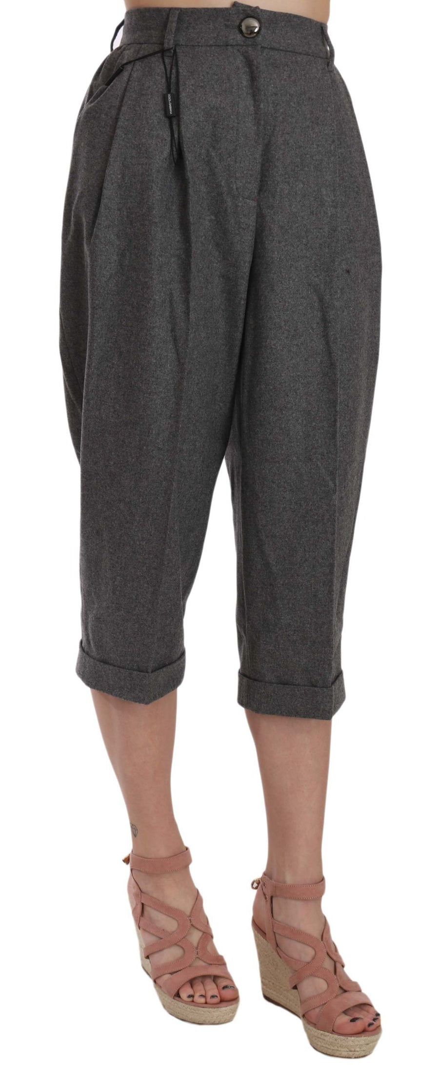 Dolce & Gabbana 90% Virgin Wool trousers in gray