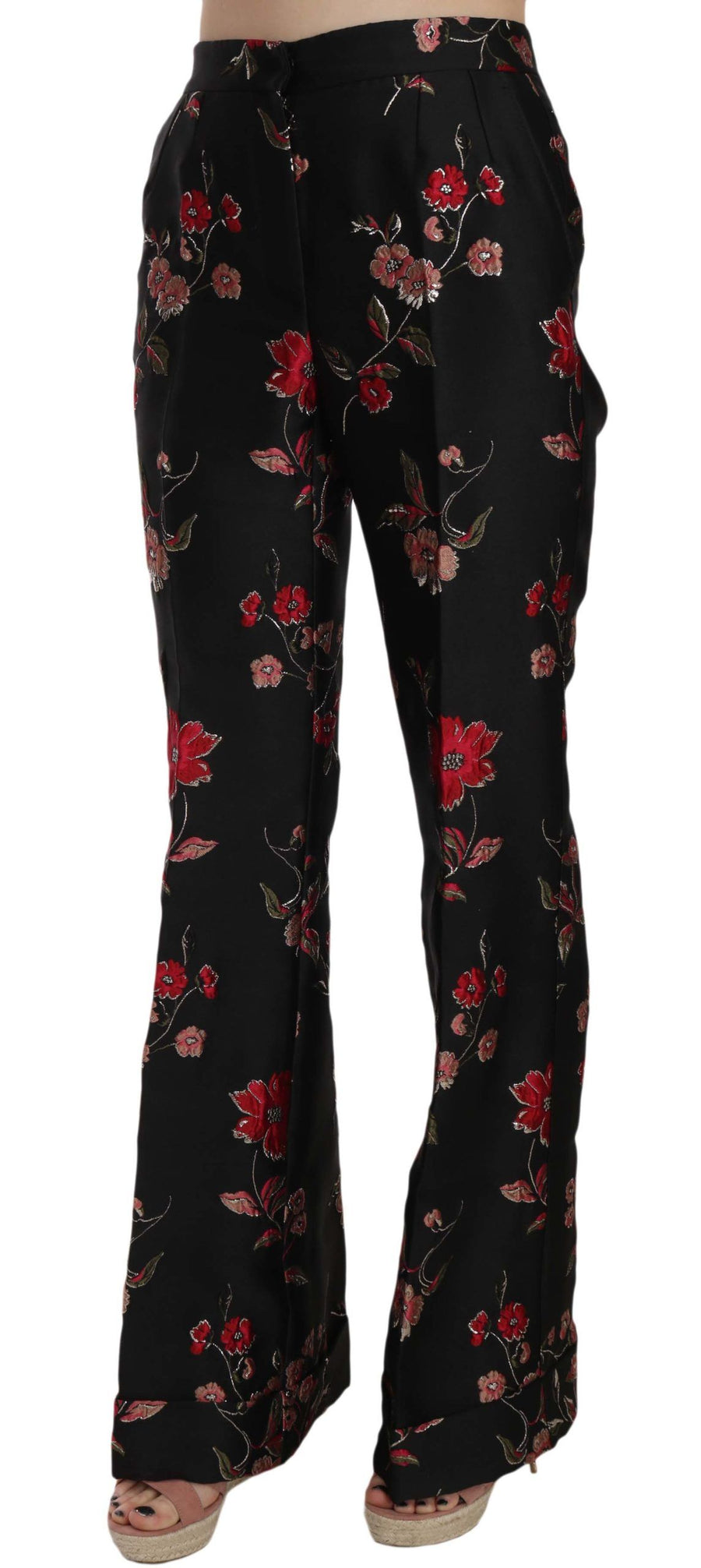 Dolce & Gabbana 86% Polyester trousers in black