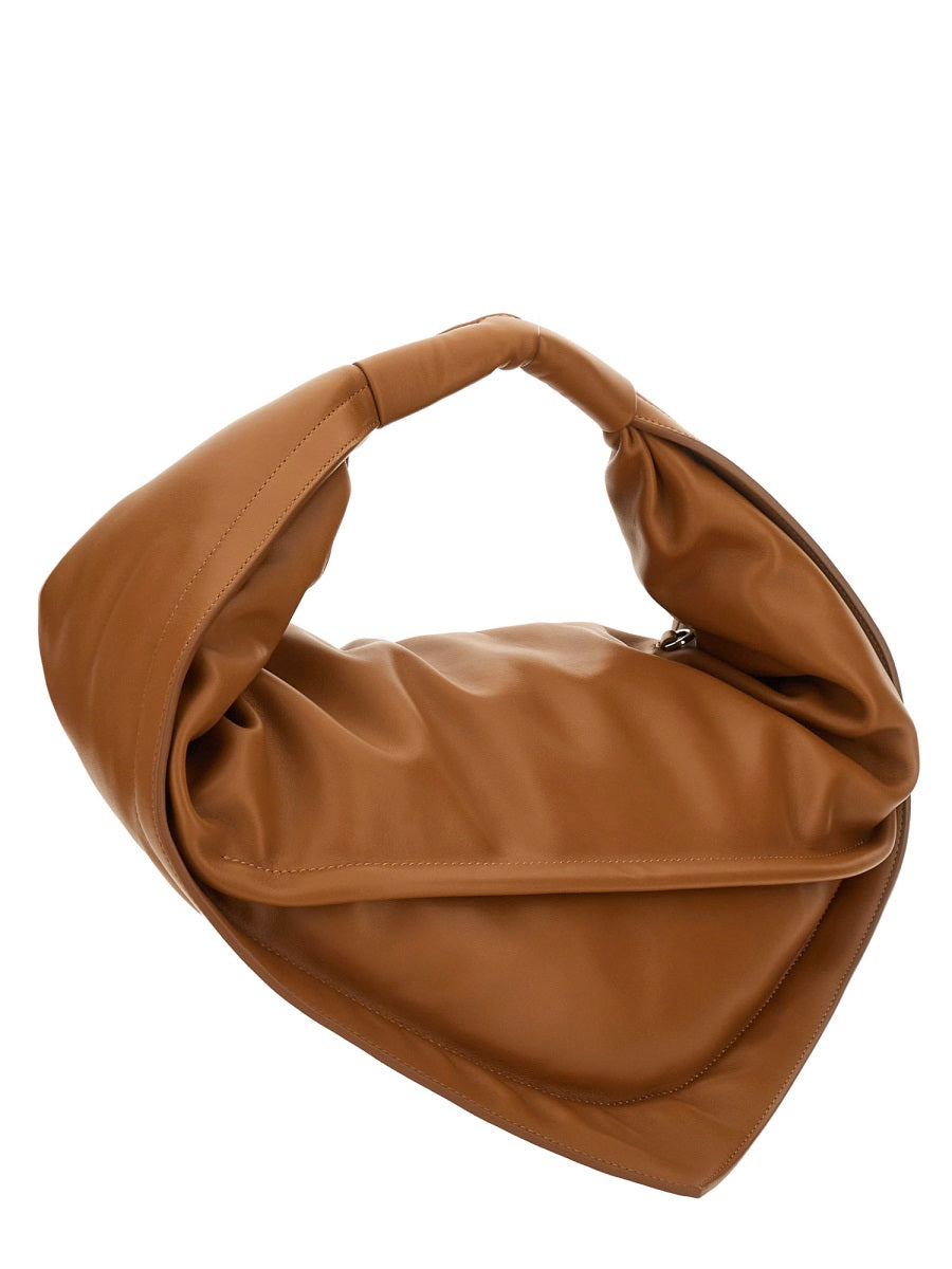 Tortellini Midi Bag Brown Leather Handbags