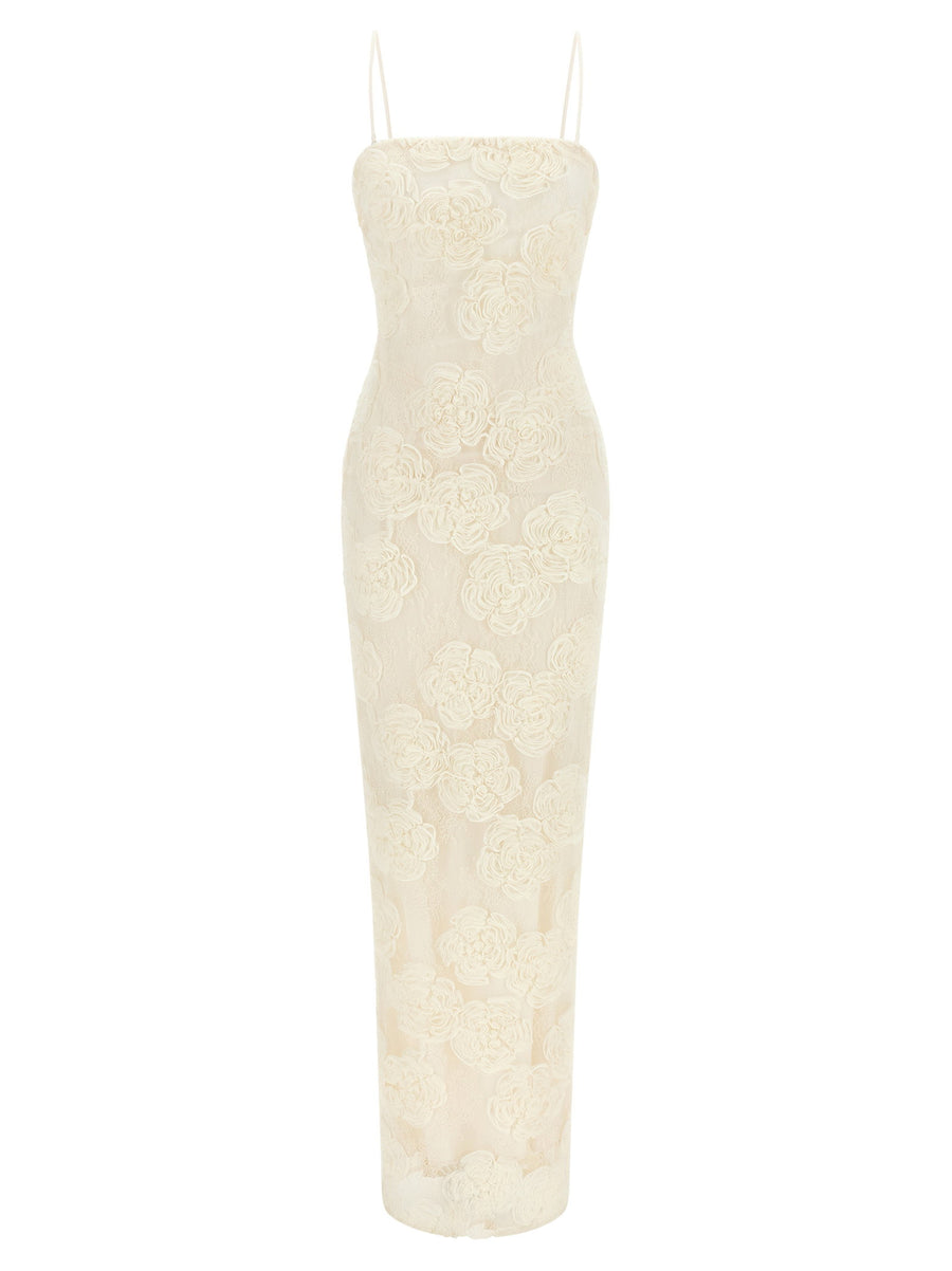 Rotate Birger Christensen Flower Dress — Cream