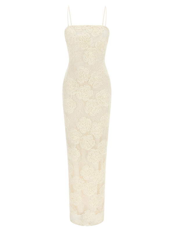 Rotate Birger Christensen Flower Dress — Cream