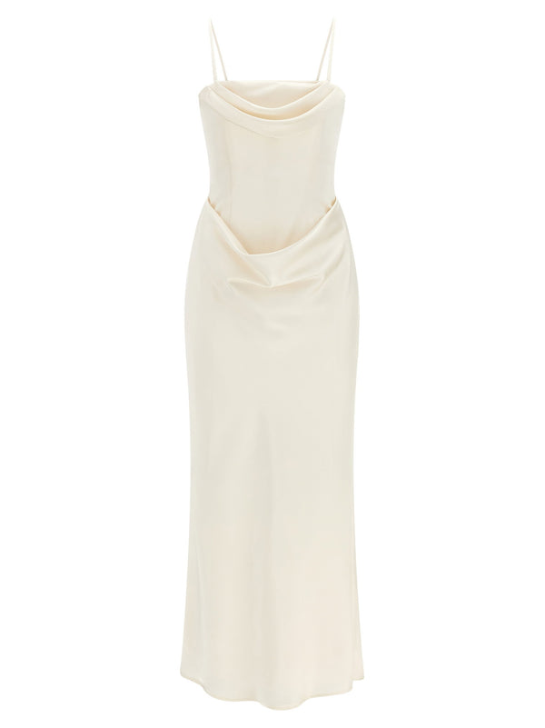 Rotate Birger Christensen Corsage فستان — كريمي