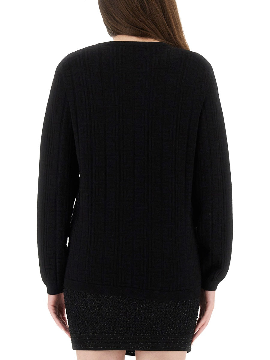 Knitted Top Black Viscose Jumpers