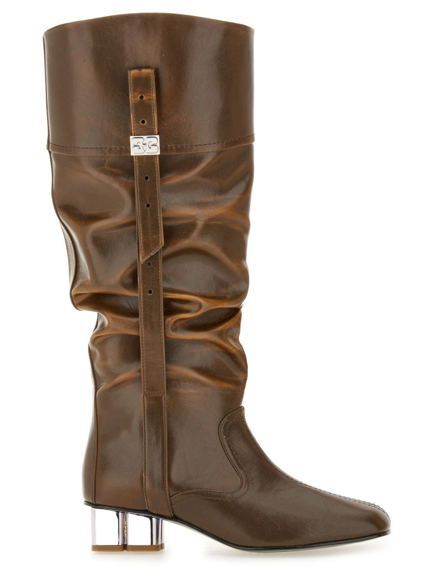 Slouchy Boot Butterfly Black Oleatex™ (bio Pu