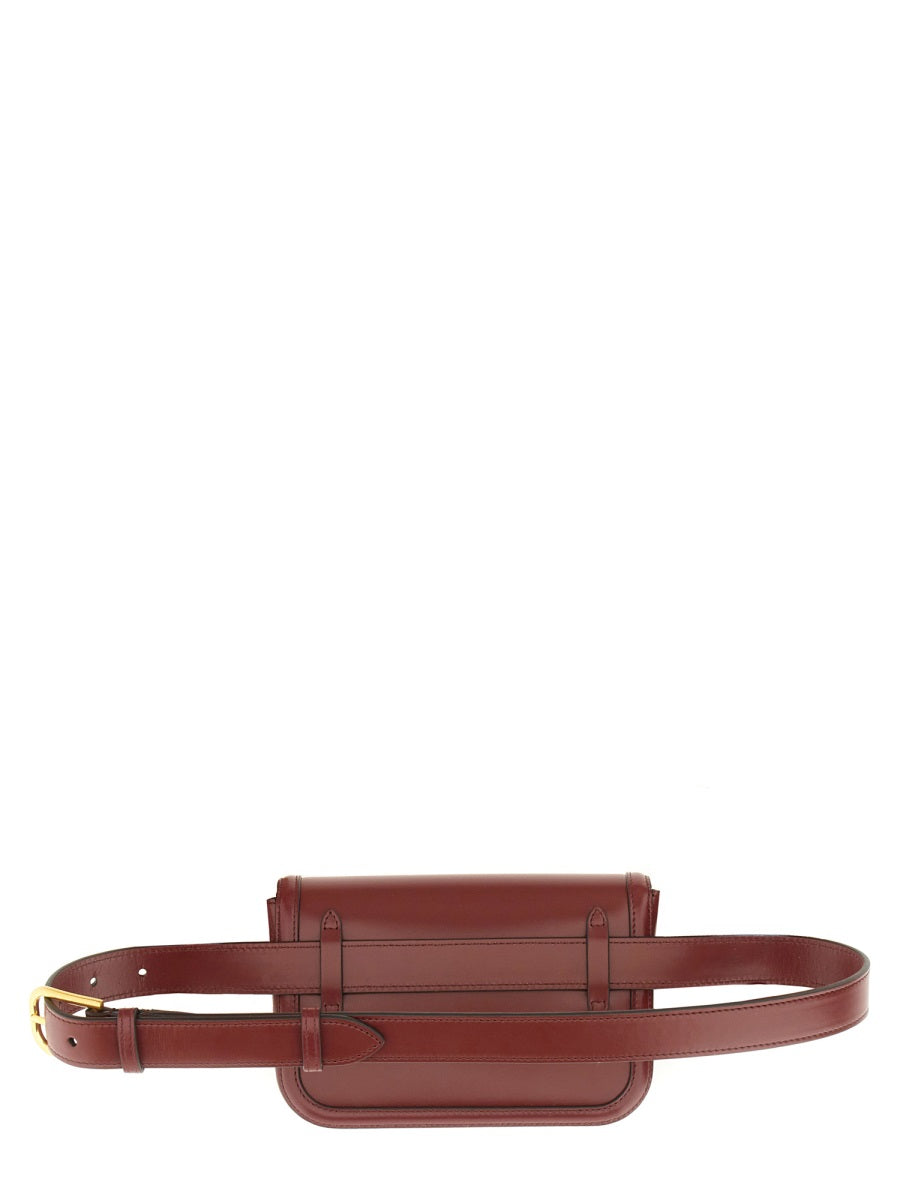 9to5 Leather Pouch Bordeaux Belt Bags