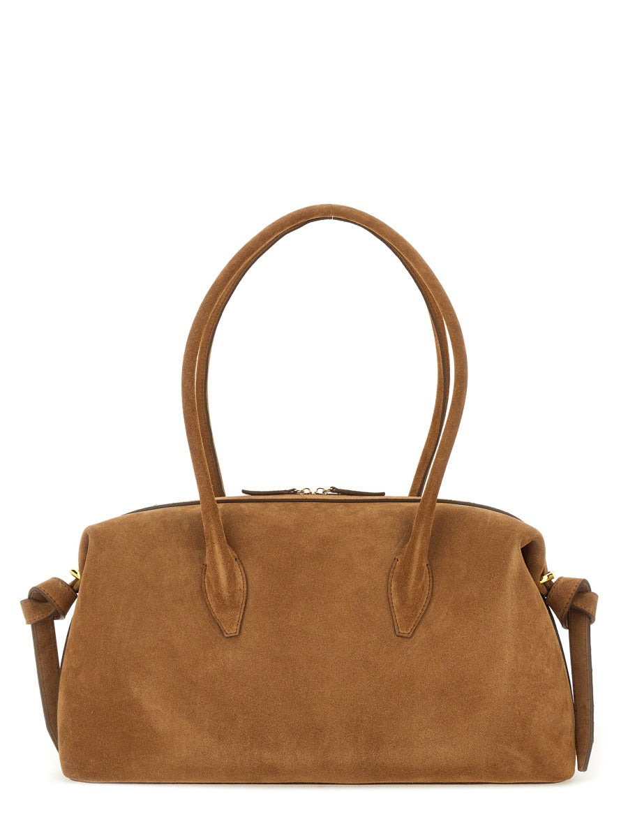 Brioche Duffle Shoulder Bag Brown Bovine Leather