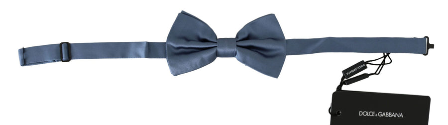 Dolce & Gabbana 100% Silk bow tie in blue
