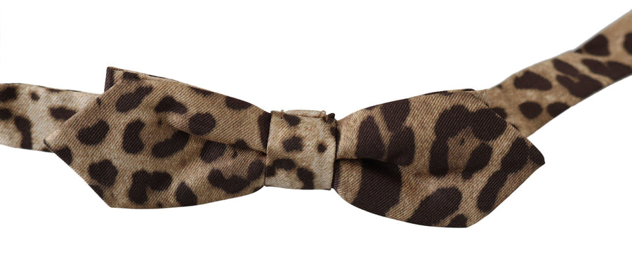 Dolce & Gabbana 100% Silk bow tie in brown