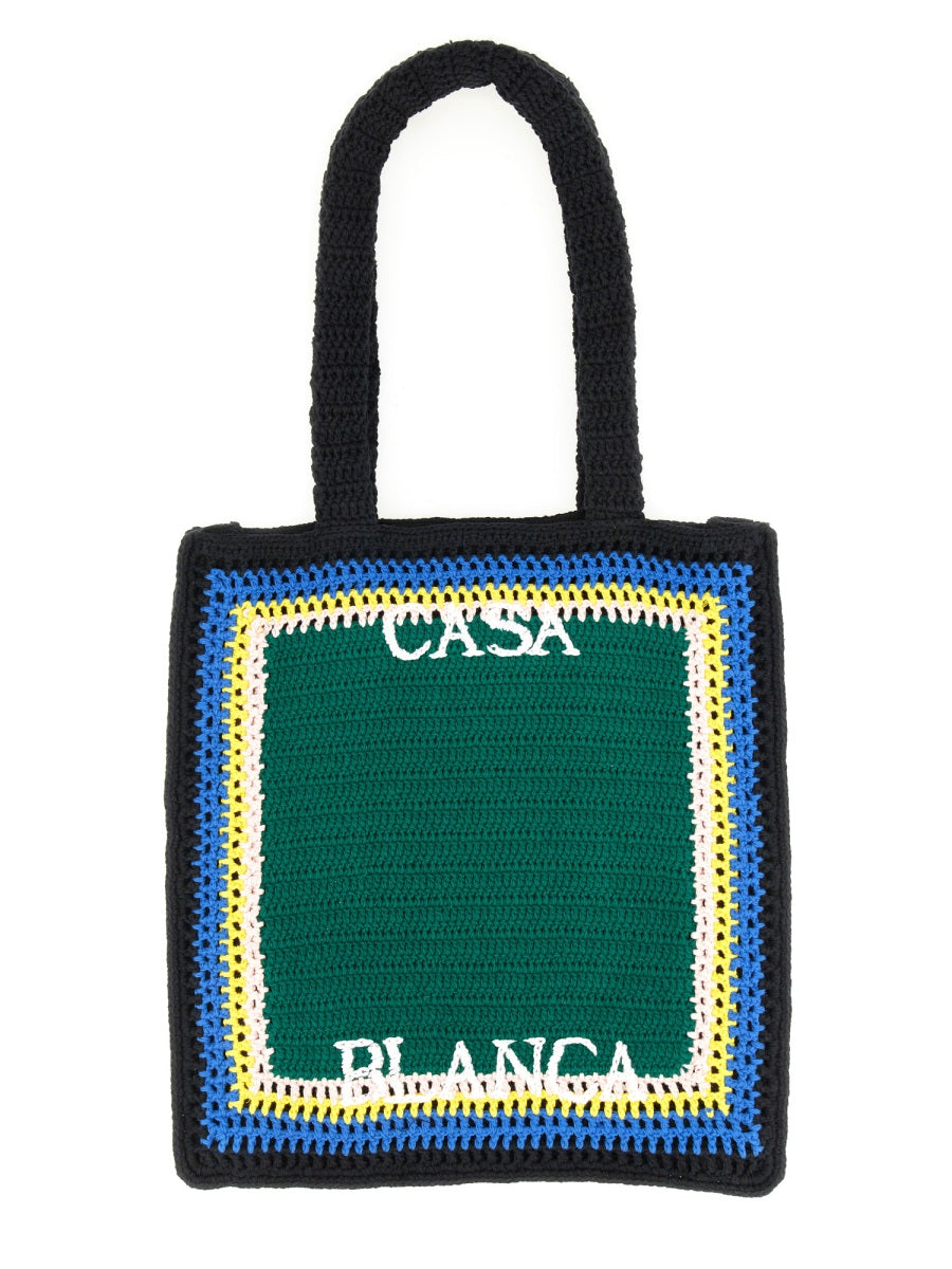 Crochet Bag Green Main: Cotton Handbags