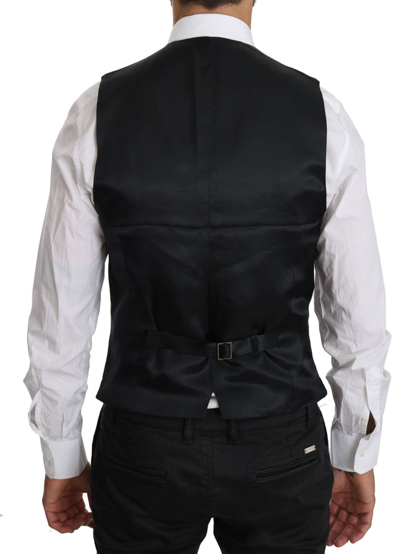 Dolce & Gabbana 97% Virgin Wool vest in black