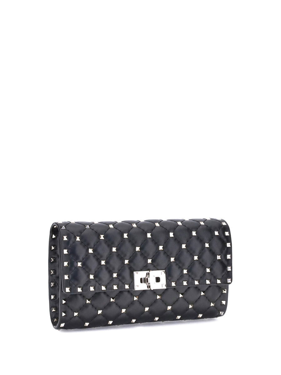 Shoulder Bag Rockstud Spike Nappa Black