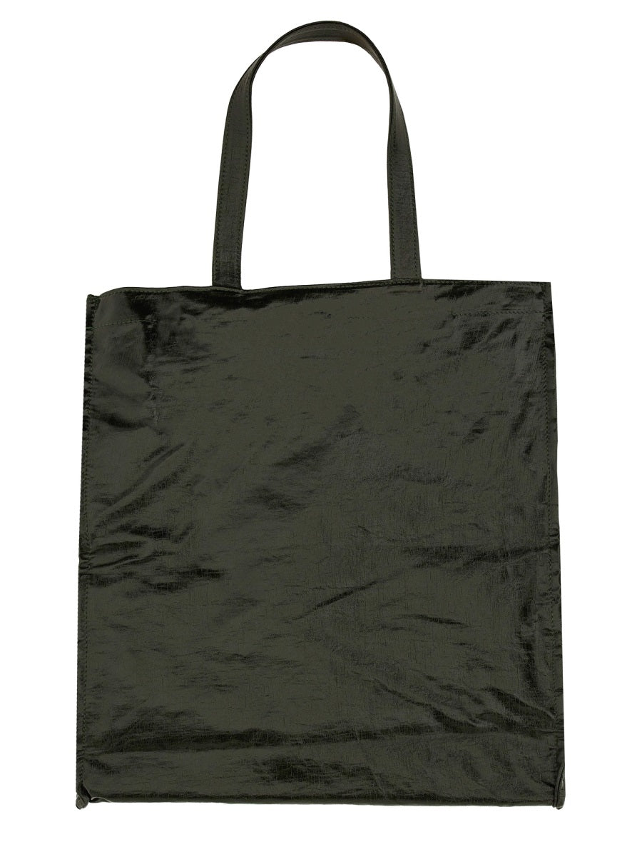 Tote Bag Brown Linen-Blend Handbags
