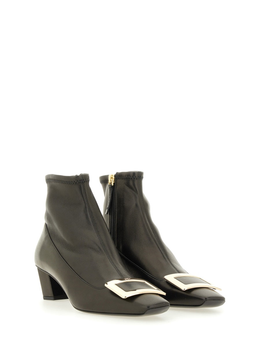 Belle Vivier Ankle Boot Black Lambskin