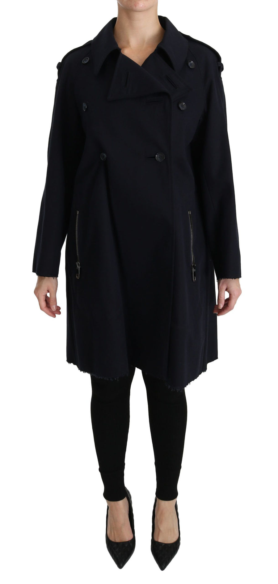 Dolce & Gabbana 100% Cotton; Lining: 97% Polyester coat in black