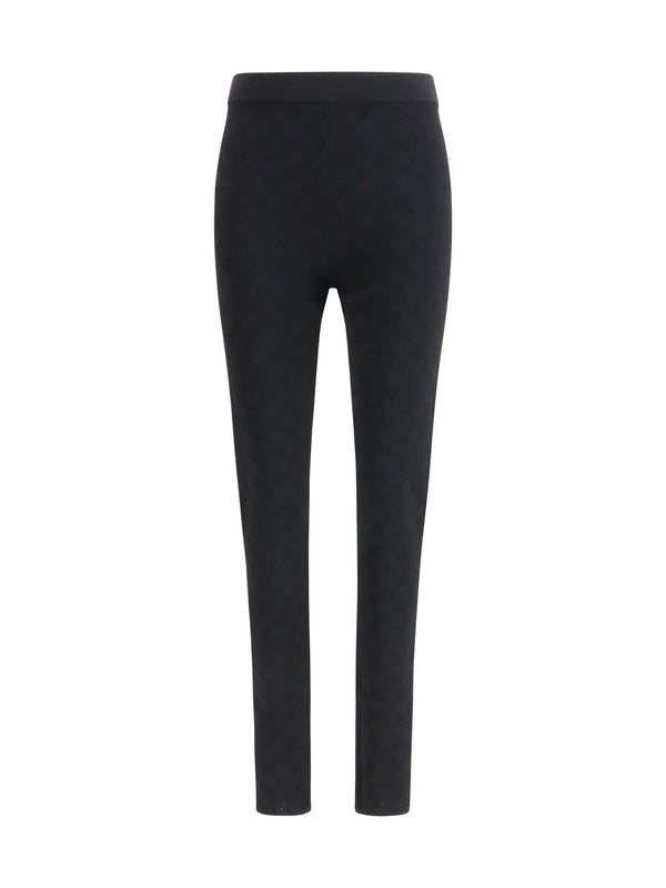 Gucci 85% Viscose leggings in black