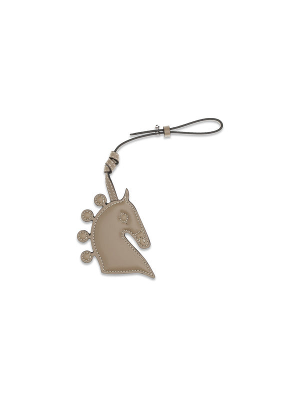 Leather Keyring Taupe Calf Scarf