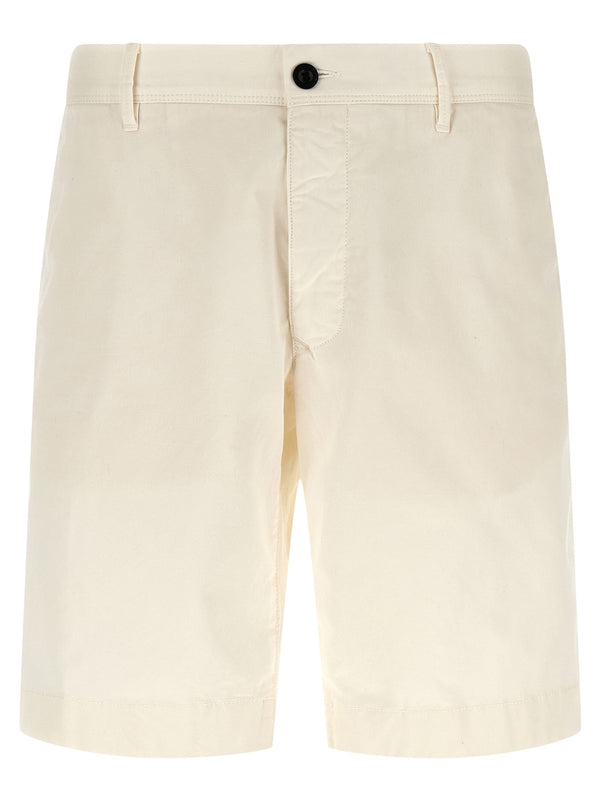 Incotex Modello 11S215 Bermuda Shorts — Cream