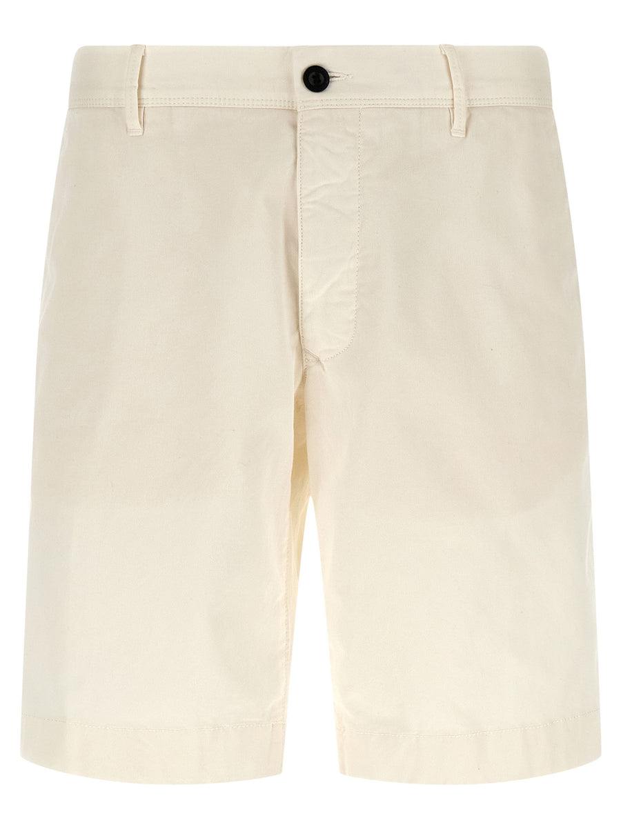 Incotex Cotton Bermuda Shorts — Cream