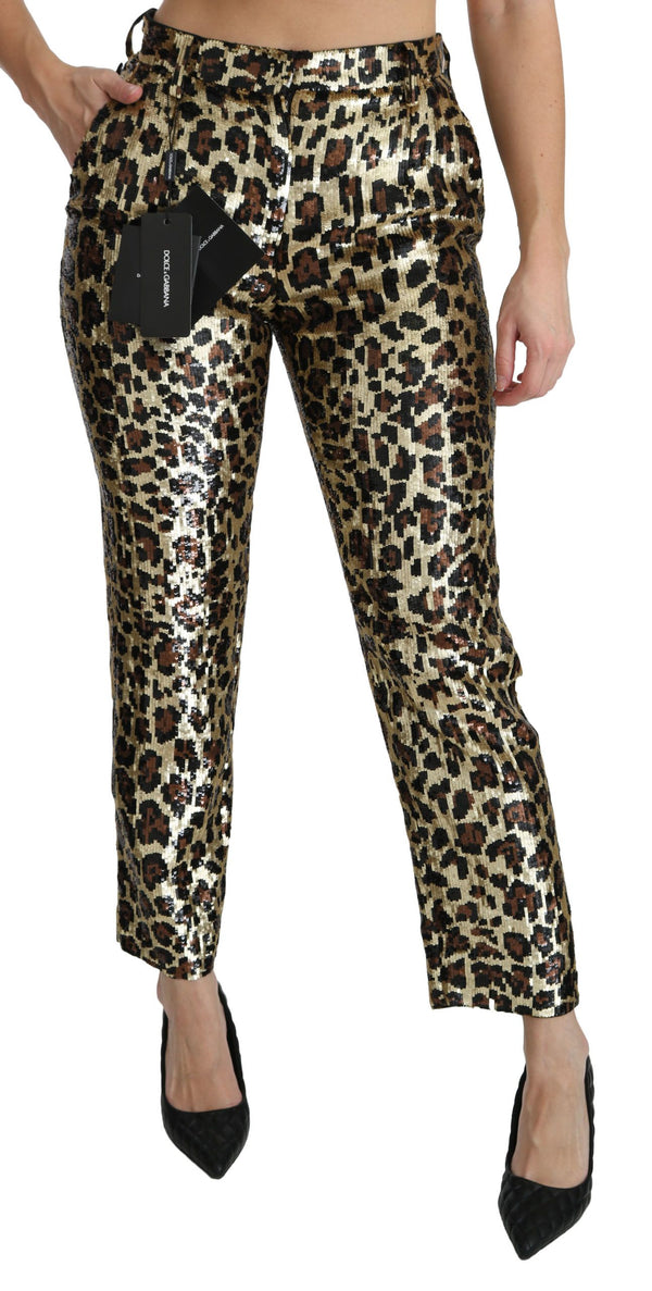 Dolce & Gabbana 71% PVC 15% Silk 9% Polyester 1% Elastane trousers in gold