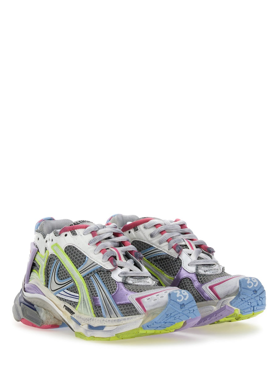 Sneakers Runner Grey Polyurethane Trainers