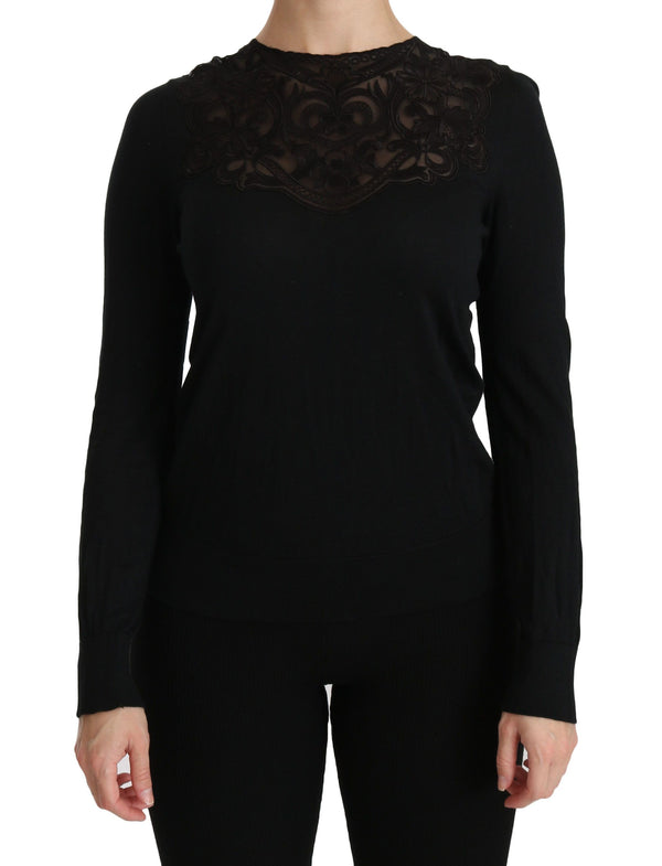 Dolce & Gabbana 80% Silk 20% Viscose blouse in black