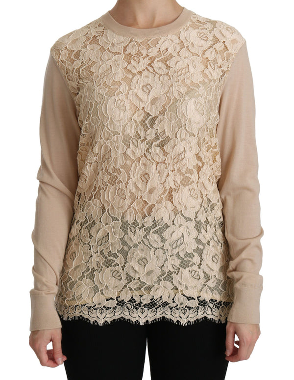 Dolce & Gabbana 70% Cashmere blouse in beige