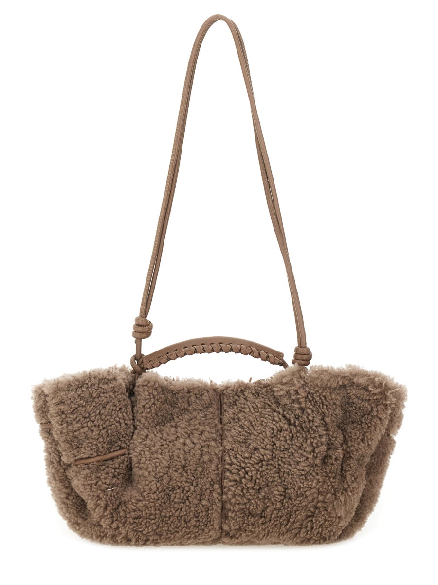 Arta Curly Mini Bag Grey Leather Handbags