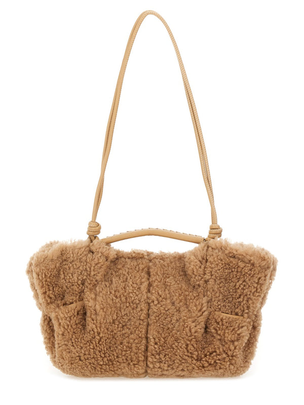Arta Curly Mini Bag Beige Leather Handbags