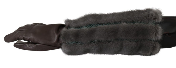 Dolce & Gabbana Leather gloves in brown