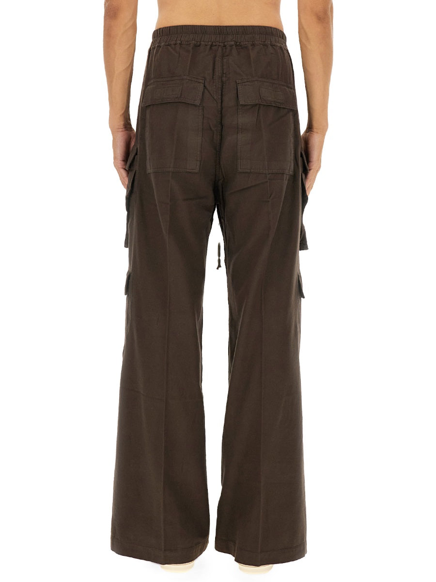 Double Cargo Jumbo Belas Pants Brown Cotton Trousers