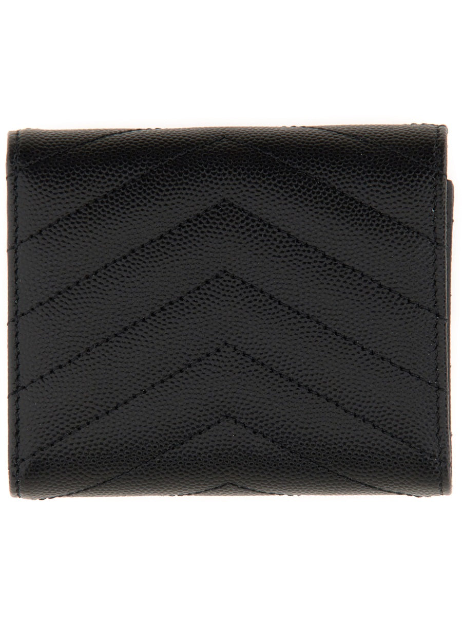 Wallet Cassandre Matelassé Black Calf Leather & Purses