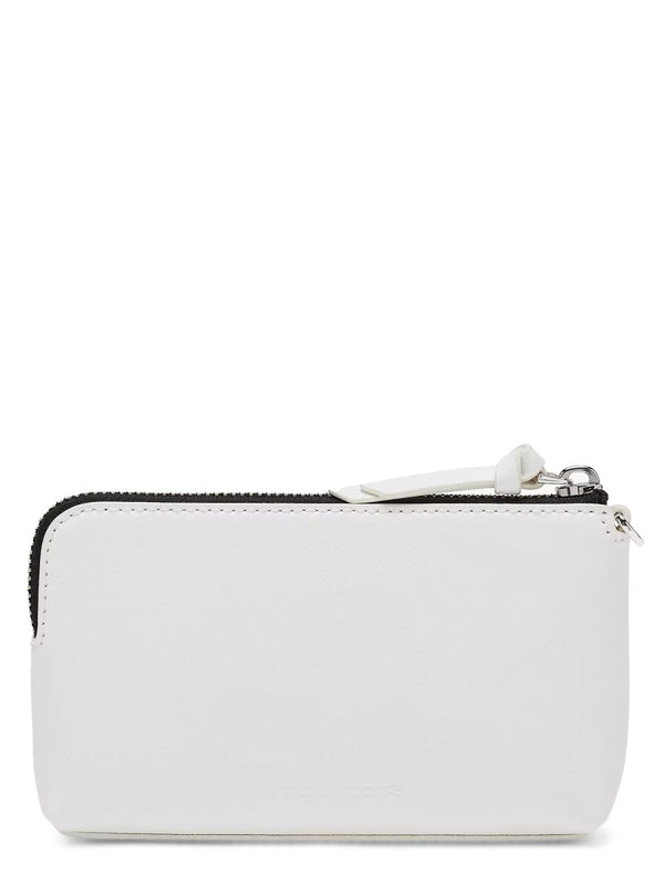 Wristlet Pochette White Leather Shoulder Bags
