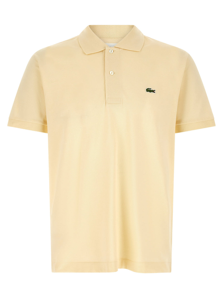 Lacoste Logo-Patch Cotton Piqué Polo Shirt — Cream
