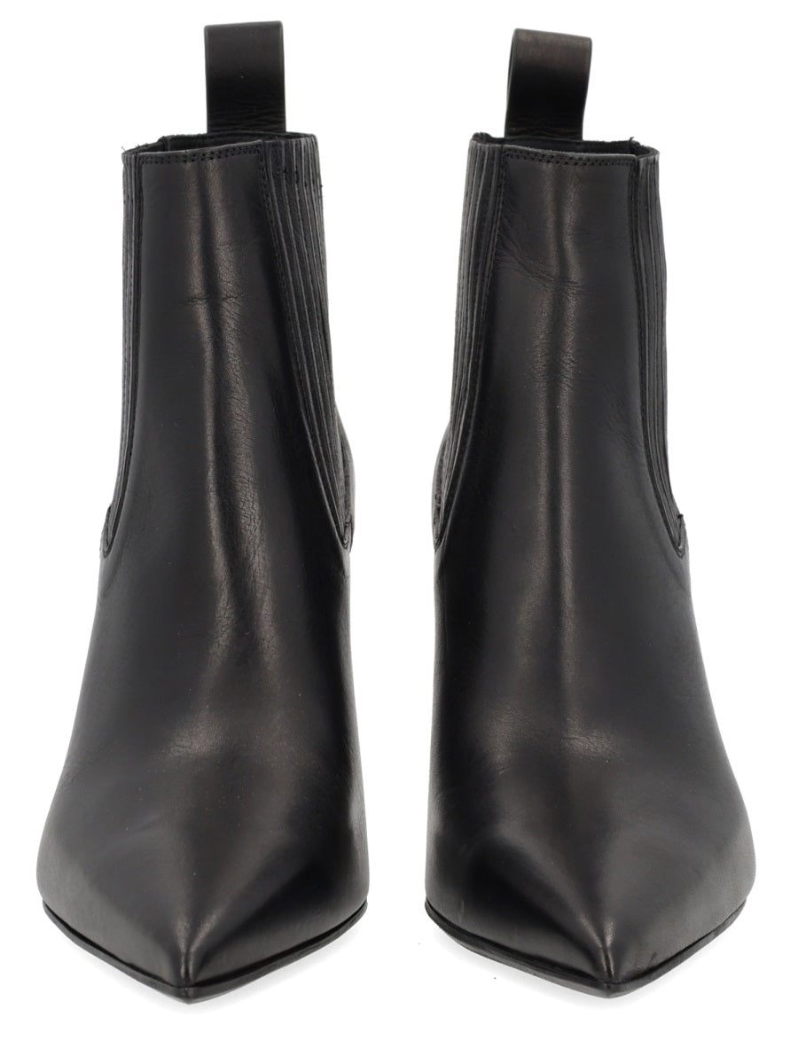 Ankle Sharp Boot Black Calf Leather