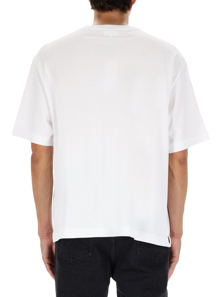 T-Shirt With Fox Patch White Organic Cotton T-shirts