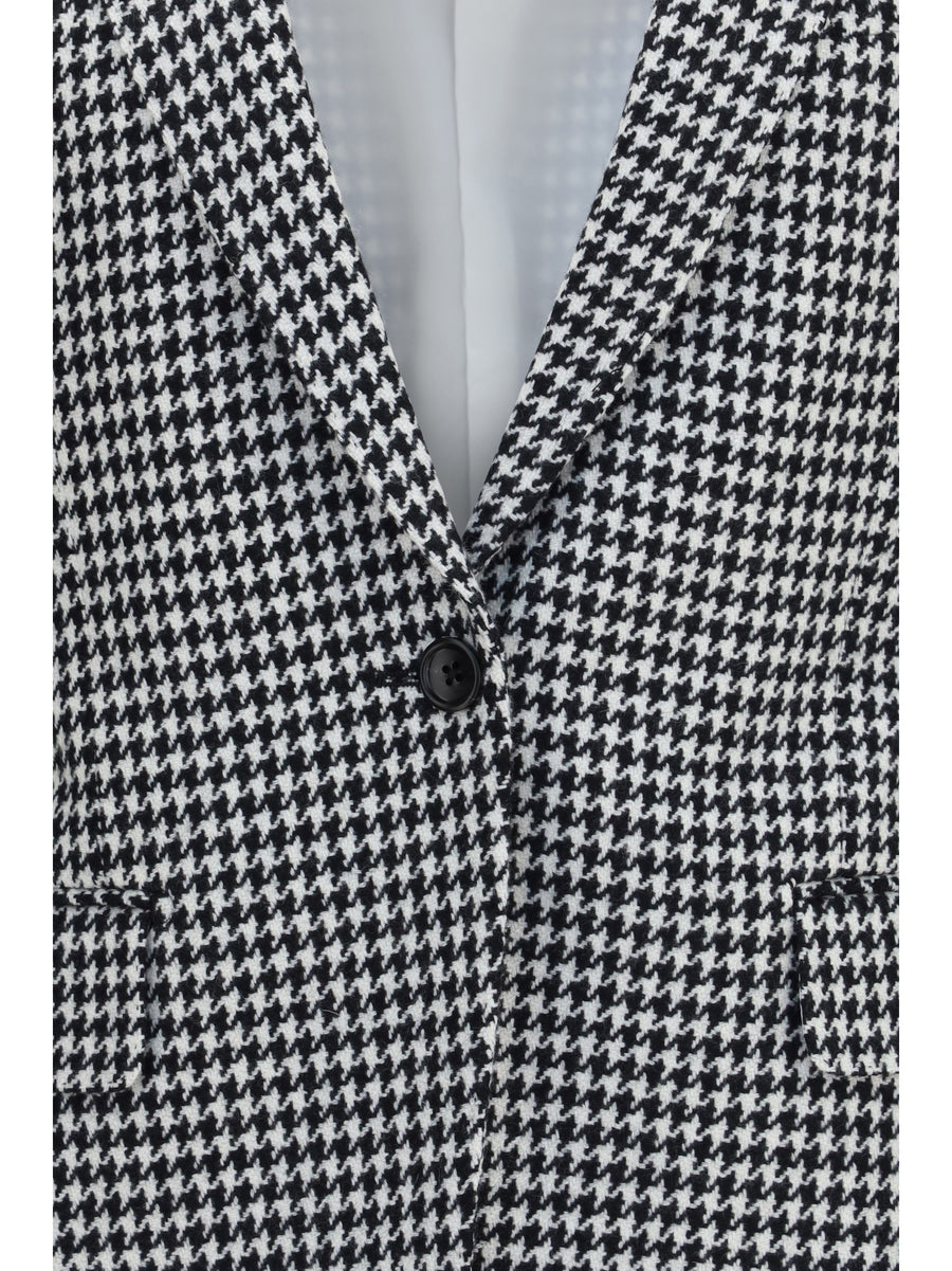 Jacket Houndstooth Cashmere Black-White Black/white (capra Hircus)