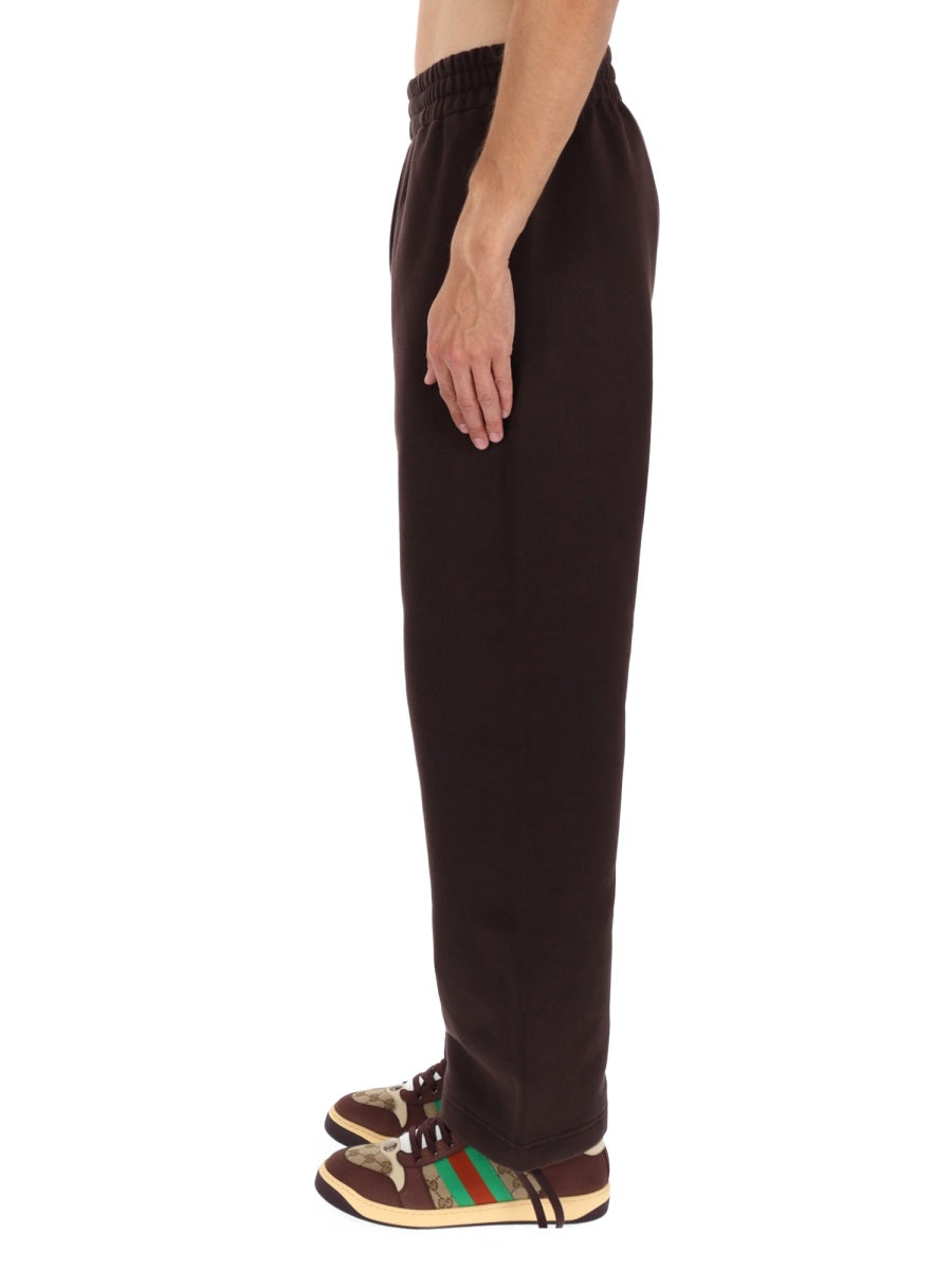 Jogging Pants Brown Cotton Trousers
