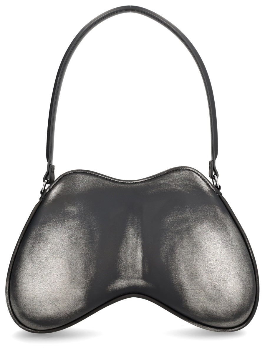 Double-D Bag Silver Polyurethane Shoulder