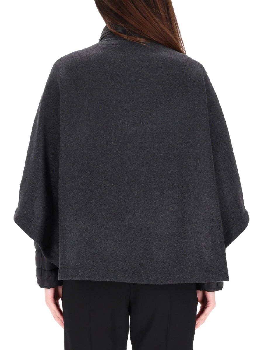 Double Face Cape Grey Wool Trench & Raincoats