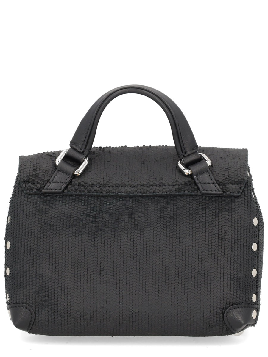 Shoulder Bag Black Lamb And Bovine Leather External