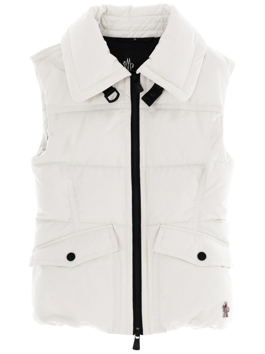 Hallaine Vest White Polyester Waistcoats & Gilets