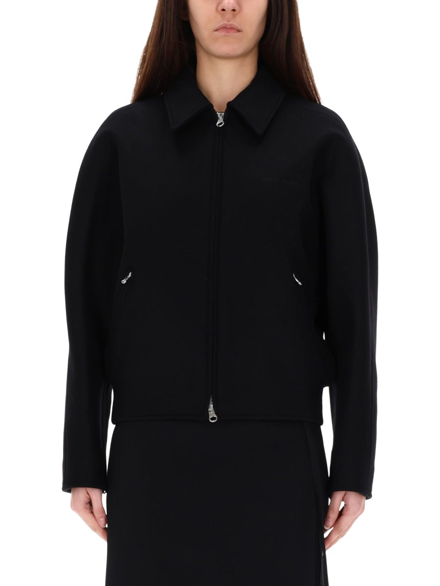 Wool Bomber Jacket Black