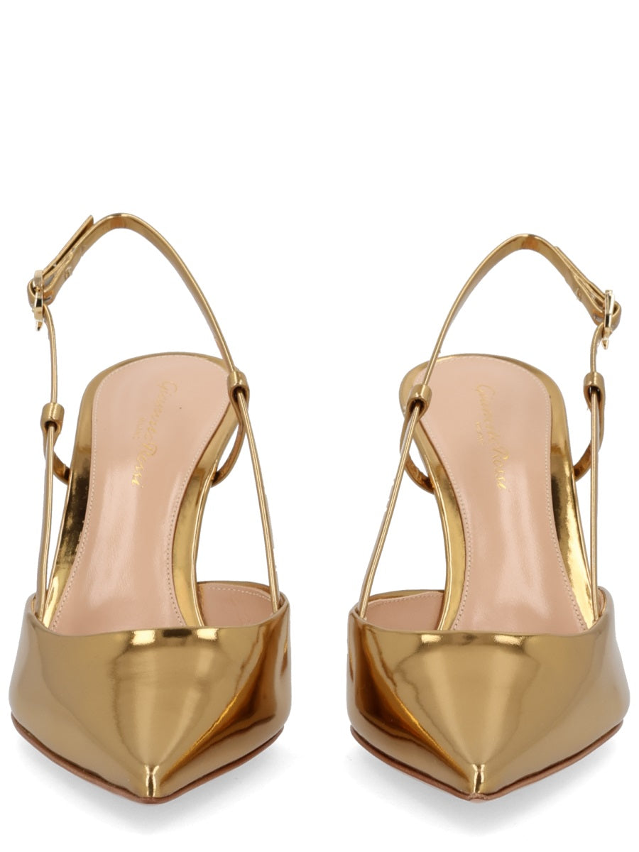 Ascent Pumps Gold Calf Leather