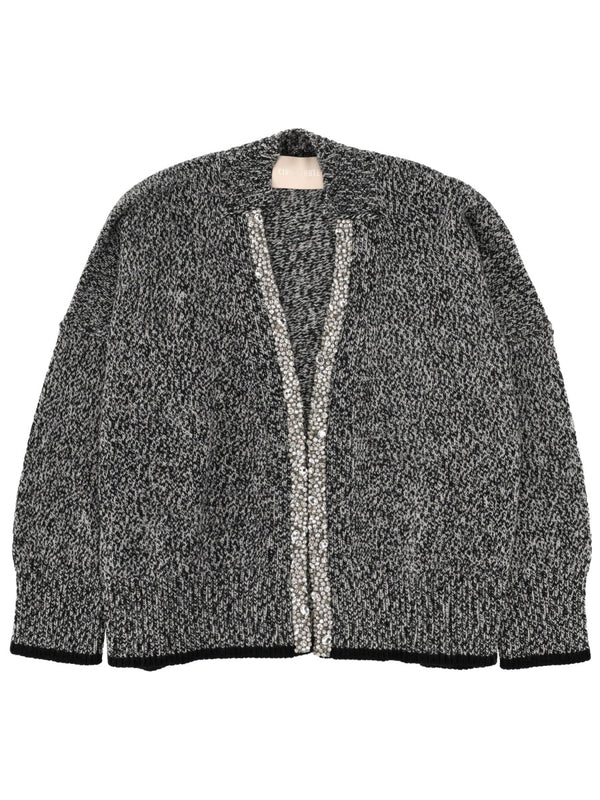 Multi-Cardigan With Mouliné Workmanship Multi-colour Cashmere Polyamide Jumpers