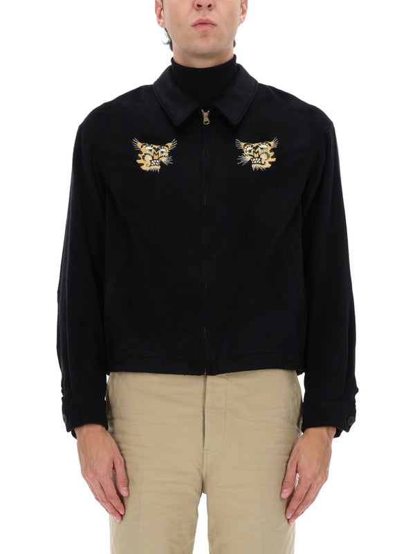 Norad Blouson Jacket Black Silk Woven
