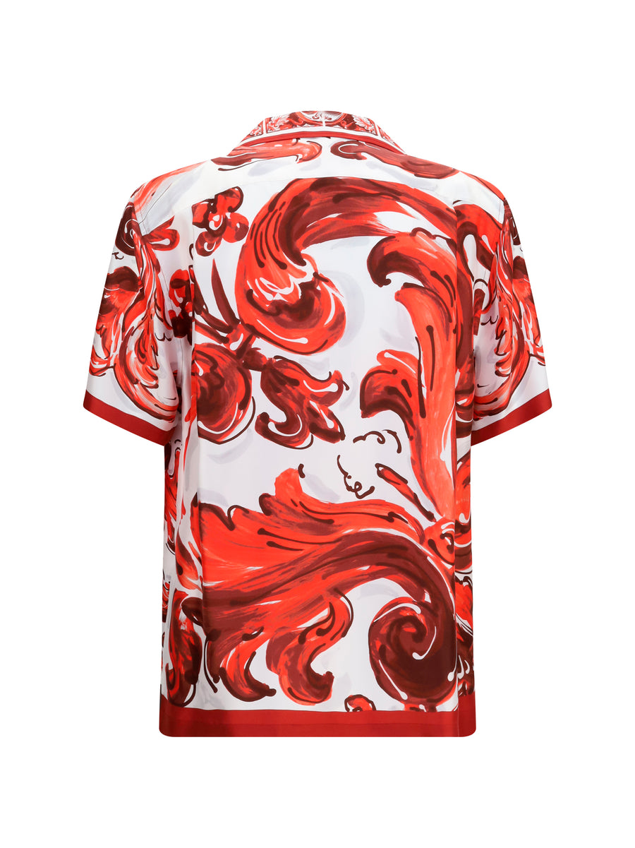 Shirt Maiolica Hawaii Red Silk